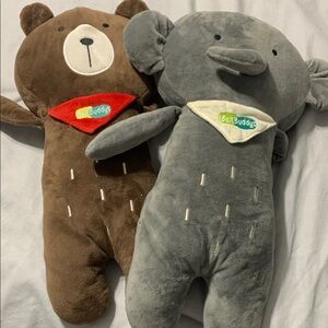 GUC Belt Buddy’s - Brown Bear and Gray Elephant Plush Toy Set